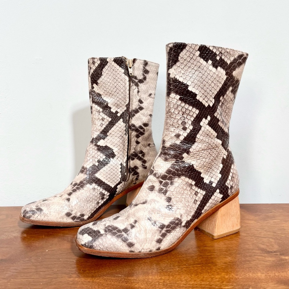Paloma Wool snakeskin print Emilia boots
